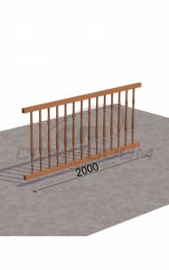 Dřevěné schodiště - Galerie soustružená výplň - délka 2000mm