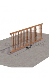 Dřevěné schody - Galerie soustružená výplň - délka 3000mm