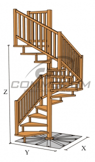 Dřevěné schody - VALBY čtvercové